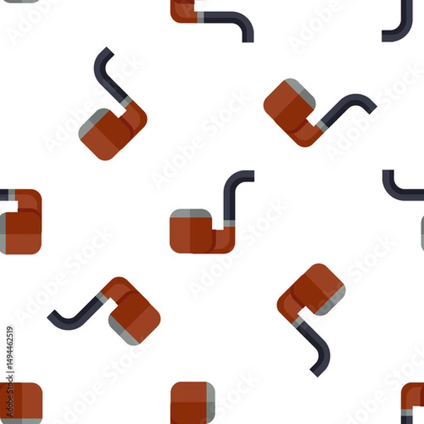 Obraz Seamless pattern with tobacco pipe vector illustration background