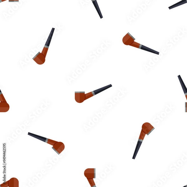 Obraz Seamless pattern with vintage tobacco pipes on white background vector