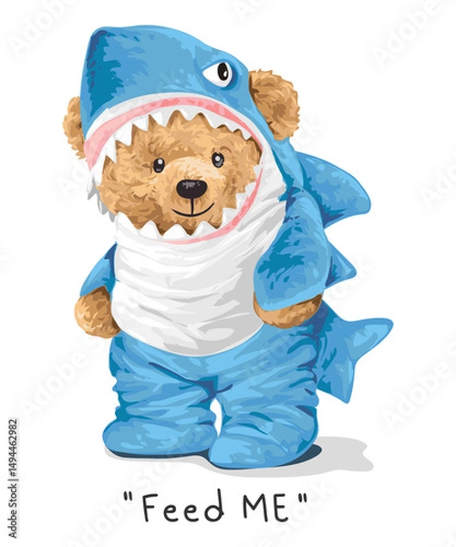 Obraz teddy bear with a blue bow