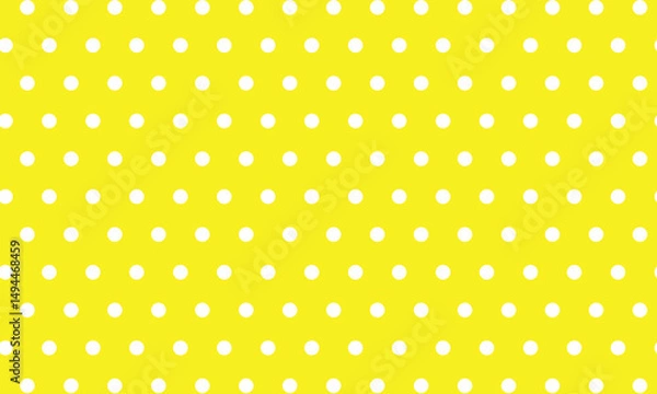 Fototapeta abstract white polka dot pattern on yellow.