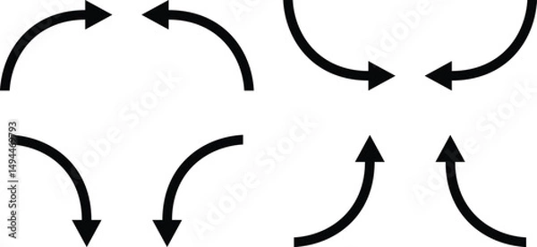 Fototapeta abstract black curve direction arrow design.