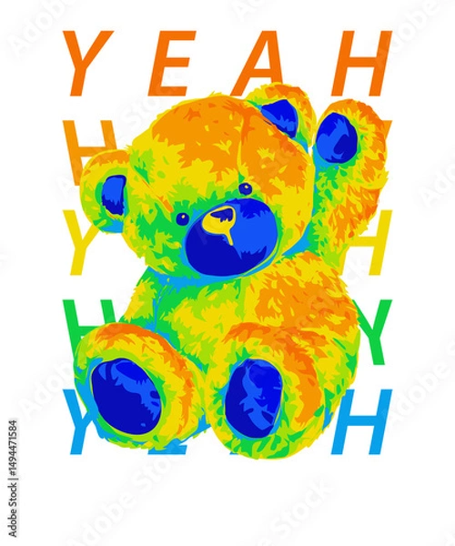 Obraz 3d teddy bear with abc letters