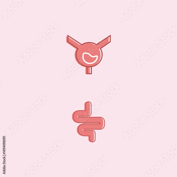 Fototapeta Human Internal Organs Icon Set