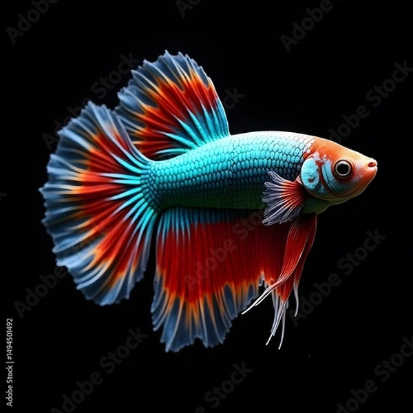 Fototapeta siamese aquarium fighting fish image