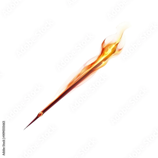 Fototapeta Fiery Streak Abstract Burning Design Element
