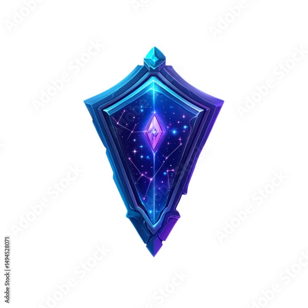Fototapeta Celestial Shield Mystical Rune and Constellation Icon
