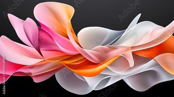 Fototapeta there is an image of a colorful abstract design on a black background