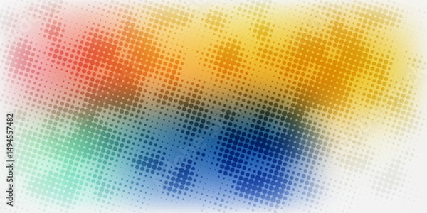 Fototapeta Background with monochrome dotted texture. Polka dot pattern template. vector ilustration