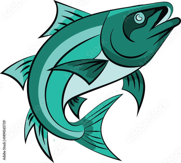 Obraz Fish logo icon symbol vector illustration design