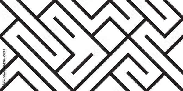 Fototapeta Square maze. Game for kids. Puzzle for children. Labyrinth conundrum. Vector illustration. Find the right path.