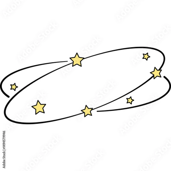 Obraz Comic Dizzy Stars Element