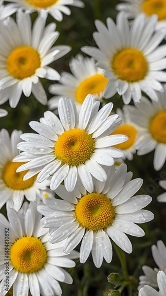 Obraz Daisies on white background