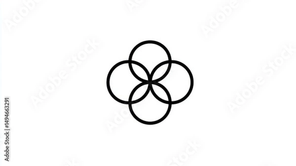 Obraz four overlapping circles forming the ikigai concept