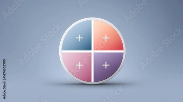 Obraz four overlapping circles forming the ikigai concept