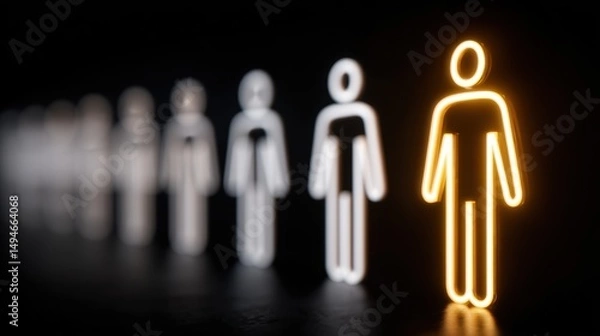 Obraz An image representing job searching or recruitment. Symbolizing opportunity and interviewing individuals who are ready and qualified for employment.