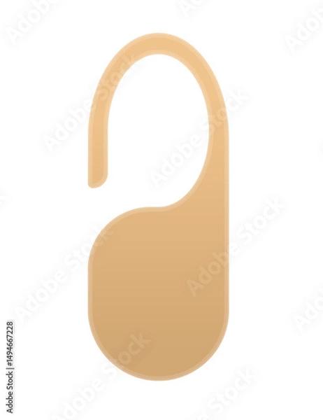 Obraz Unique door hanger tag shape available for creative design purposes and projects
