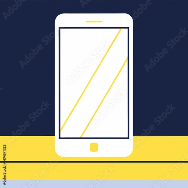 Fototapeta Smartphone communication display with a digital message icon
