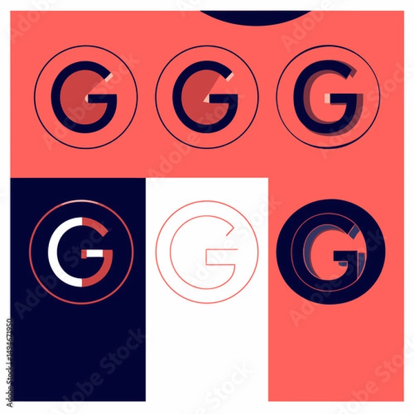 Obraz Colorful vector illustration of a set of numbers and signs, perfect for web icon design