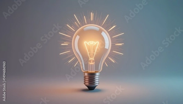 Obraz light bulb idea concept