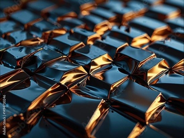 Obraz golden gift boxes