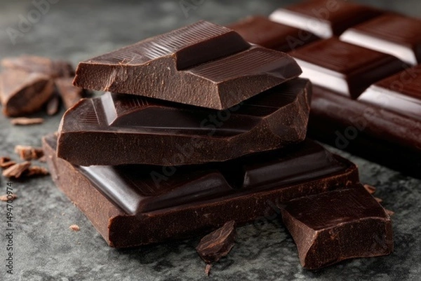 Fototapeta Dark chocolate (70% or higher)