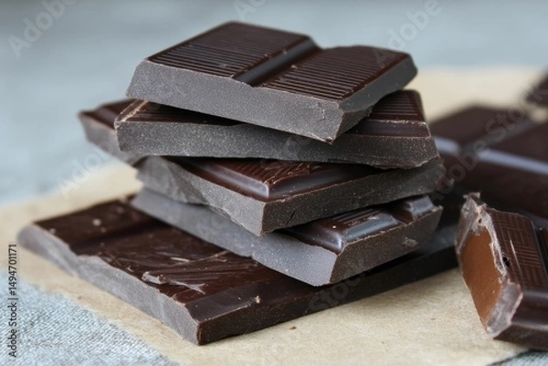 Fototapeta Dark chocolate (70% or higher)