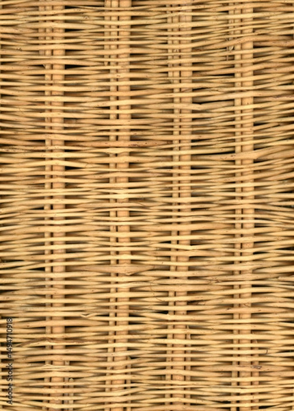 Fototapeta Woven wicker basket weave pattern detail background texture