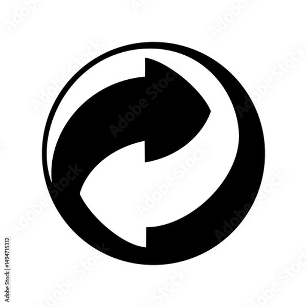 Obraz Vector image of recycling icon for waste to protect the environment and eco friendly