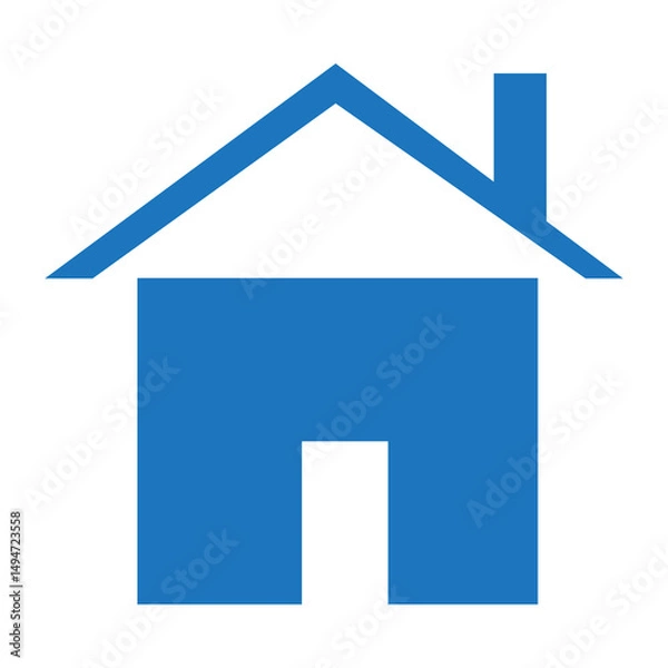 Obraz Blue house icon