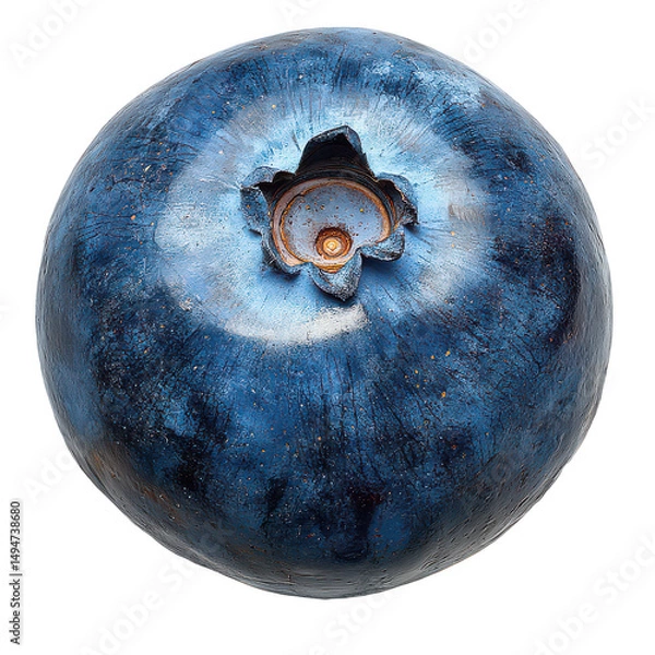 Obraz Single Blueberry on Transparent Background