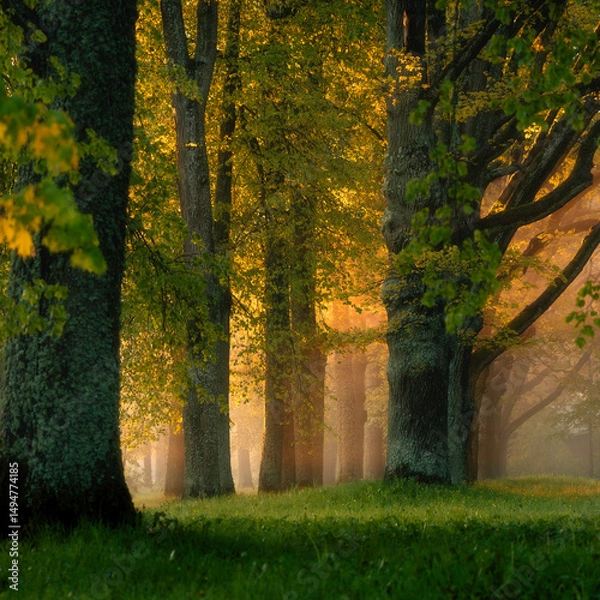 Obraz sunrise in park