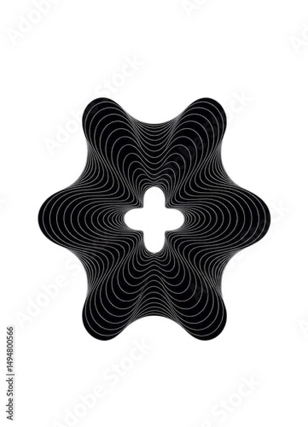 Fototapeta White Star Design Element, Isolated Transparent Background