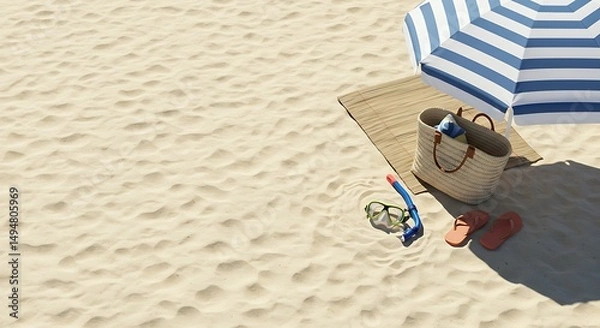 Fototapeta Seaside Serenity Beach day relaxation