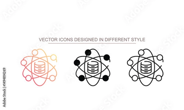 Fototapeta Data Science icon design with white background stock illustration