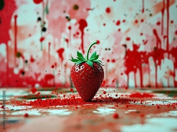 Fototapeta Bold Strawberry Street Art