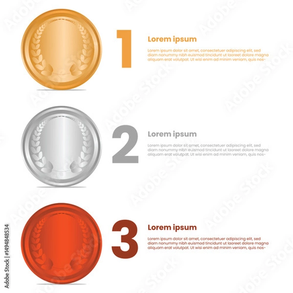 Obraz Medal Award Vector Graphic Simple