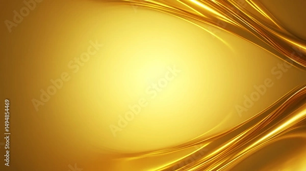 Obraz Golden Wave Background. Shiny Luxury Abstract Design