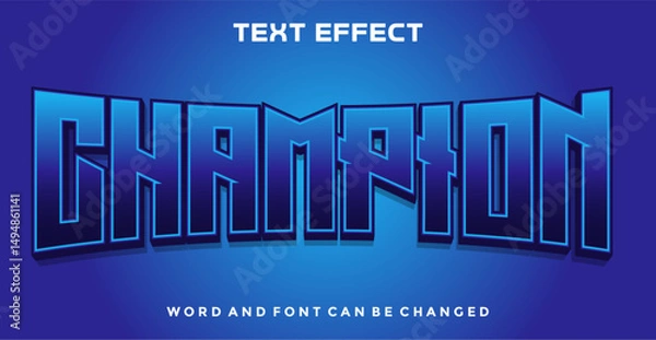 Fototapeta Champion editable text effect