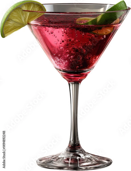 Obraz Cosmopolitan Cocktail with Lime Twist