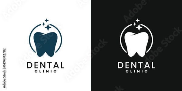 Obraz Tooth logo design, icon for dental clinic