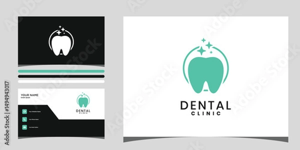 Obraz Tooth logo design, icon for dental clinic