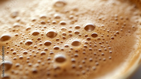 Fototapeta Coffee Crema Close Up Bubbles Texture Brown