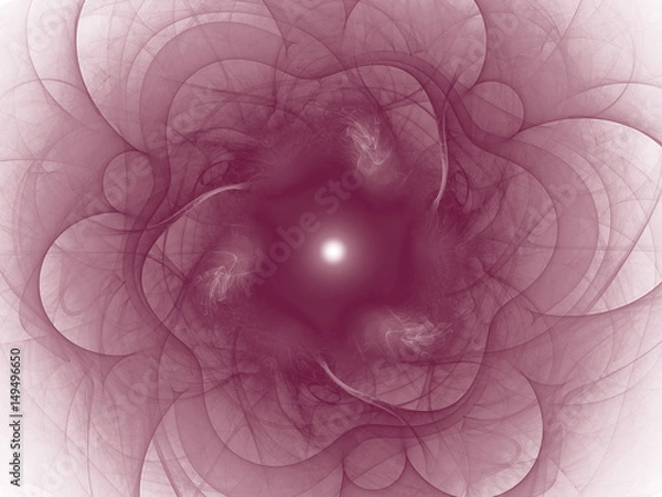 Fototapeta Toned color monochrome abstract fractal illustration. Raster clip art.