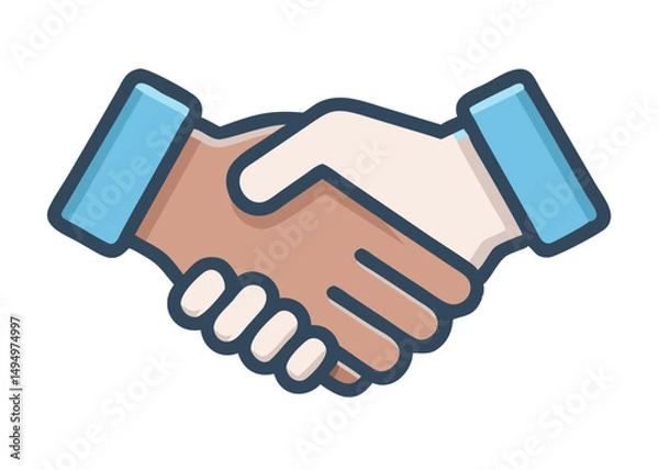 Obraz handshake vector illustration