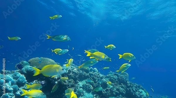 Obraz coral reef with fish