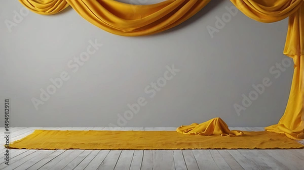 Fototapeta solid background single yellow color product Banner 