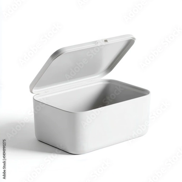 Fototapeta Minimalist White Storage Box Simple and Elegant Design