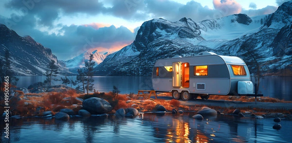 Fototapeta caravanning