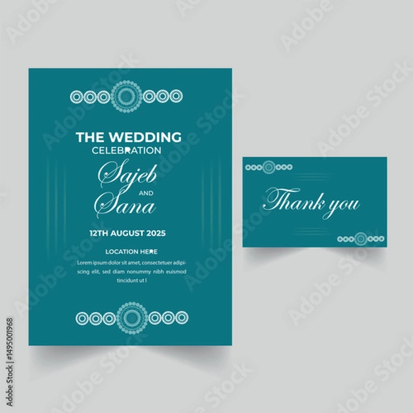 Obraz initation card design 