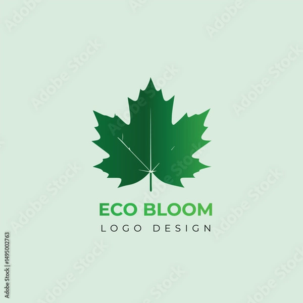 Obraz Green eco leaf logo design